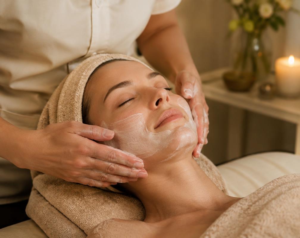 Relaxing facial treatment