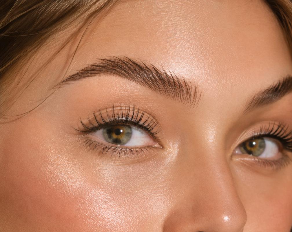 Laminated brows and lifted lashes